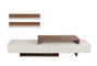 Hanah Home Mueble de TV Nirvana Blanco y Teca
